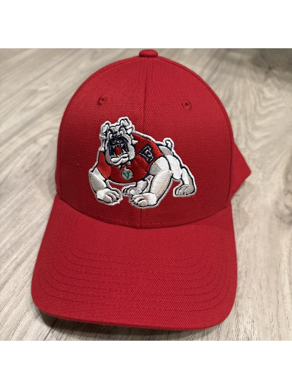 ZEPHYR Fresno State Bulldogs Fitted Hat Men's LG Red Baseball Cap